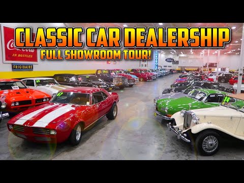 CLASSIC CAR DEALERSHIP!!! -  MASSIVE SHOWROOM! - Full Tour! - Hot Rods - Muscle Cars - Antique Cars!
