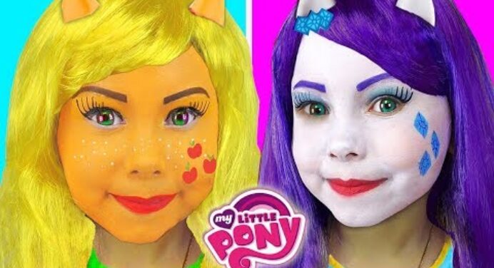 My Little Pony Kids Makeup Collection Alisa Pretend Play with Equestria Girl Doll & Draw Toys Colors