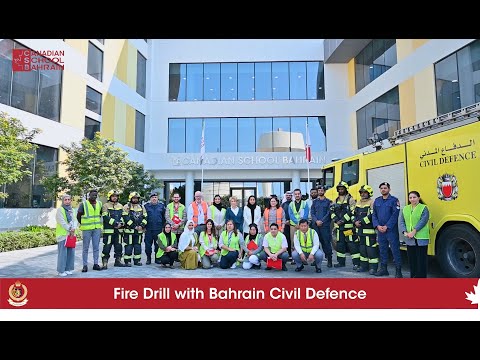 Fire drill with Civil Defence 2023 | Canadian School Bahrain | Muharraq - Bahrain | CSB