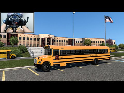 Legendary American School Bus - American Truck Simulator - Logitech G29 Setup + Handbrake