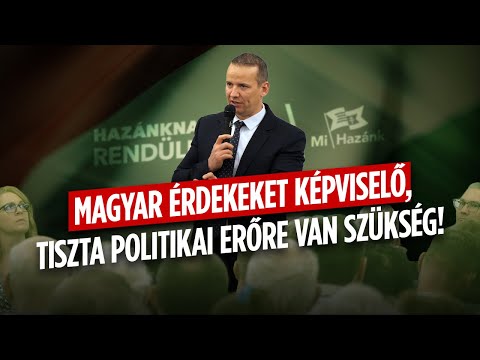 Magyar érdekeket képviselő, tiszta politikai erőre van szükség!