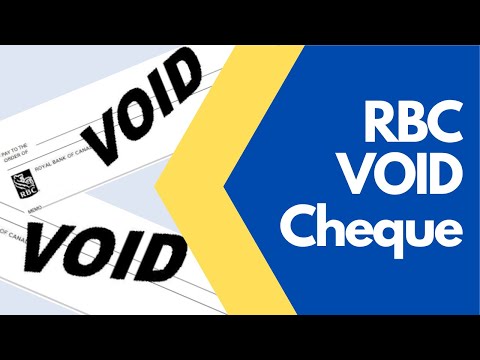 How to Get a RBC Void Cheque with Online Banking