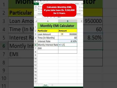 Calculate Monthly EMI for your loan amount🤩🤩