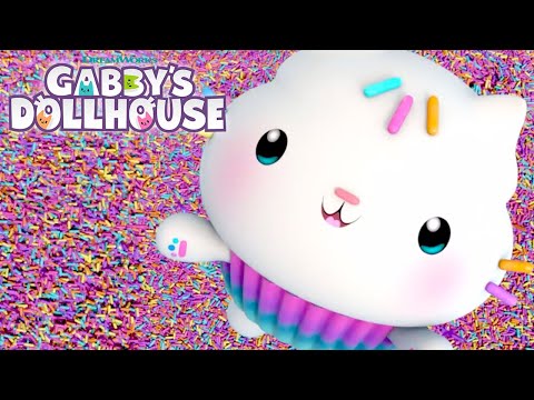 Cakey Cat - "Sprinkle Party" Lyric Video | GABBY'S DOLLHOUSE | Netflix