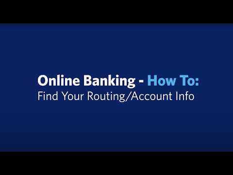 Online Banking Tutorial | Find Your Account or Routing Number