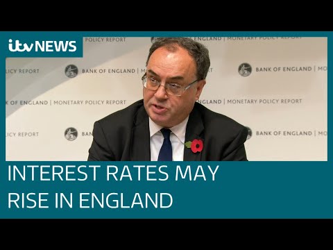 Bank of England says interest rates rises may be 'necessary' to contain UK inflation | ITV News