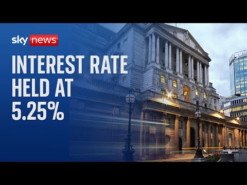 Interest rate held at 5.25% by Bank of England