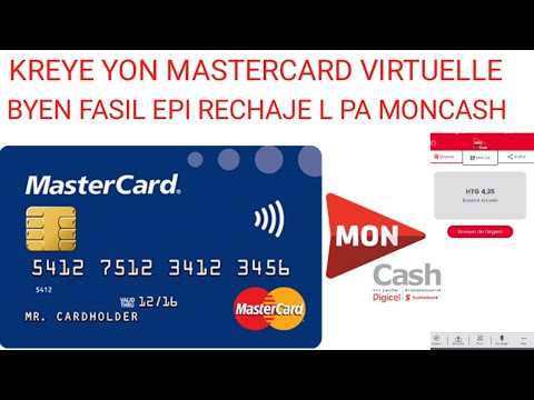 Kòman pou w kreye Yon MasterCard virtuelle ki rechajab pa Moncash #mastercard #visacard #pyypl