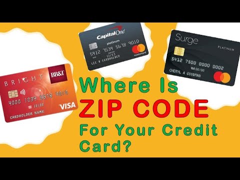Where is ZIP code for Credit Card?