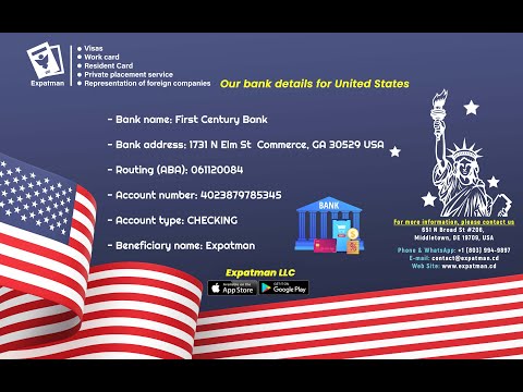 Expatman - Our bank details for United States