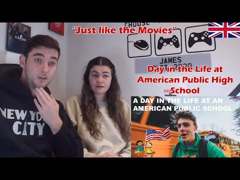 British Couple Reacts to a DAY INSIDE AN AMERICAN PUBLIC HIGH SCHOOL