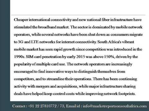 Report on Telecoms, Mobile and Broadband Market in South Africa