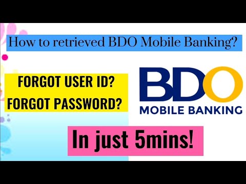 BDO online Banking forgot password how to retrieve | How to retrieve bdo online banking account?
