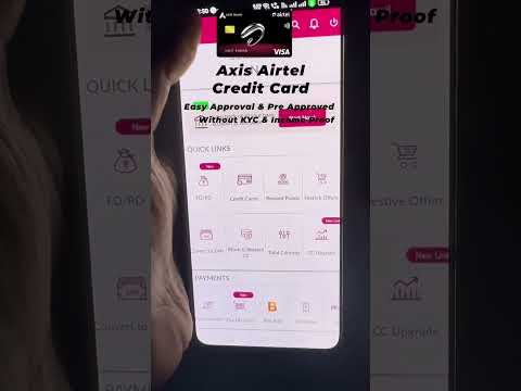 Airtel Axis Bank Credit Card Easy Approval Without Income Proof | Apply Now | Pre Approved #shots