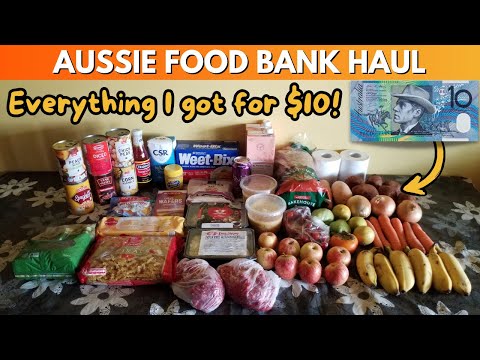 FOOD BANK HAUL! My Very Helpful $10 Food Pantry Haul - Queensland Australia - May 2024