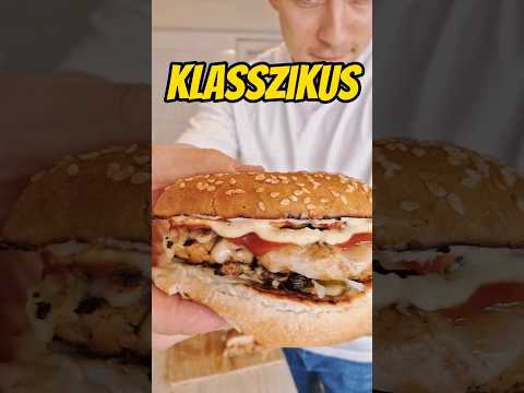 Igazi Retro Burger 🍔 #hamburger #receptek #házihamburger #napimenu