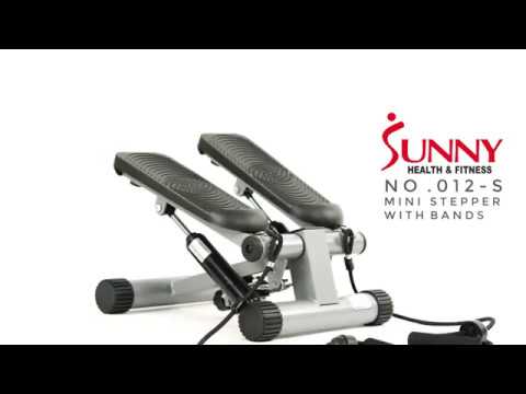 Sunny Health & Fitness No.012s Mini Stepper with Resistance Bands