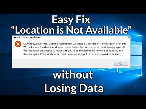 Fix Error Location is Not Available C:WindowsSystem32configsystemprofileDesktop. Data Recovery.