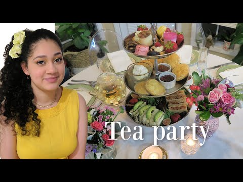 Hosting A TEA PARTY at home ! + American Teenagers reaction #diy #tablesetting #howto