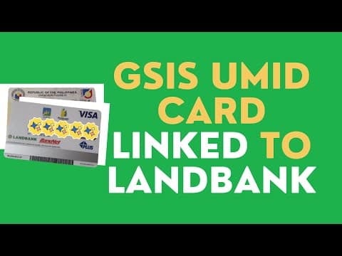 GSIS UMID CARD ONLINE BANKING VIA LANDBANK