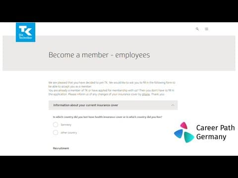 How to book health insurance in Germany online - (Techniker Krankenkasse / TK)