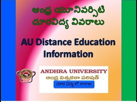 Andhra University, School of Distance Education - Automation - Login portal - Online services