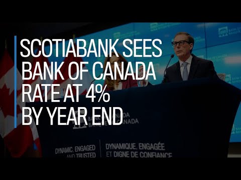 Scotiabank sees Bank of Canada rate at 4% by year-end