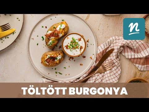 Juhtúrós-újhagymás töltött burgonya recept | Nosalty