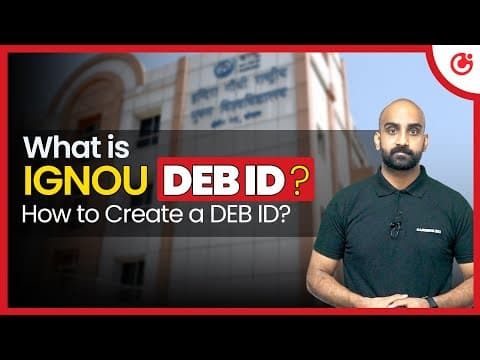 How to Create DEB ID For Open and Distance Learning and Online Programmes