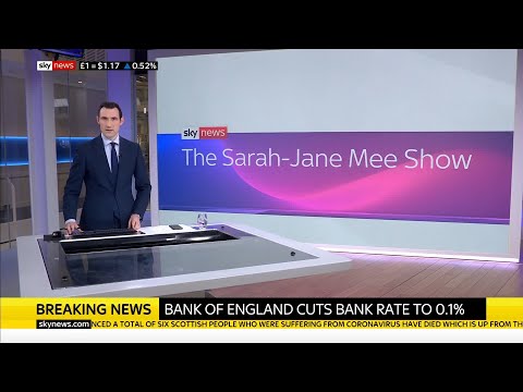 Bank of England cuts bank rate to 0.1%