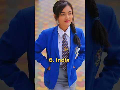 Top 10 Countries With Most Beautiful 🥵👗School Uniform  In The World #Shorts