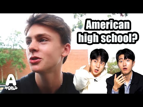 Koreans React to American Public High School VLOG For The First Time