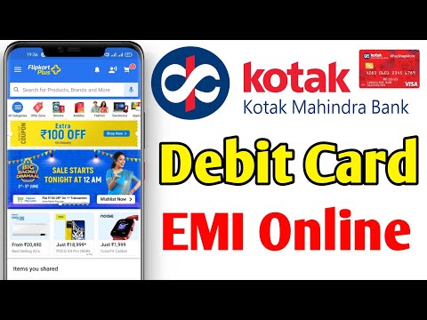 Kotak Mahindra Bank debit card EMI online shopping Flipkart