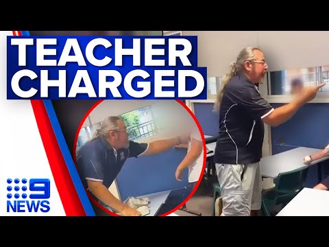 Teacher charged after violent brawl with student | 9 News Australia