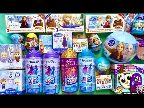 ASMR Disney Frozen huge Toys Collection l Disney Doorables Frozen Snow Color Reveal dolls