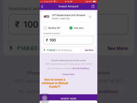 How to invest a minimum amount on phonepe Mutual Funds?? #investment  #phonepe #mutualfunds