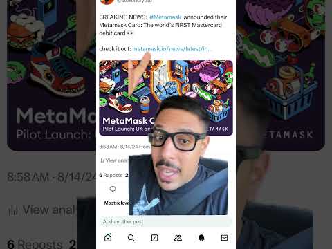 BREAKING: Metamask x Mastercard Launch Crypto Debit Card