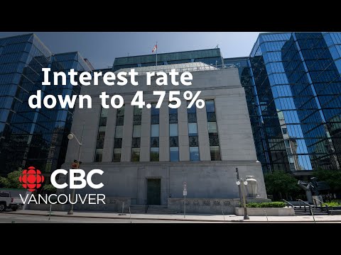 Bank of Canada cuts interest rate to 4.75%