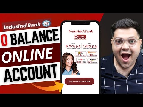 Indusind Bank Zero Balance Account Opening Online | Zero Balance Bank Account Opening Online