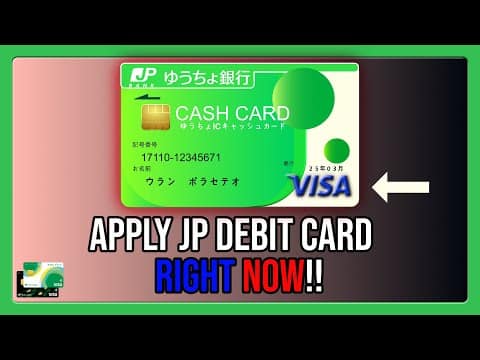 💳How to apply for a JP debit visa card in Japan 💳#JPbank#JPdebit#visacard#youchyocard