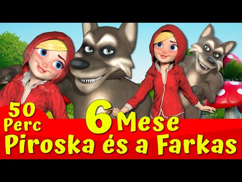 🔴A Hat Legszebb Piroska és a Farkas Mese🔴👧🐺 I Farkasos Mese I Nati Mesék I Magyar Tündérmesék