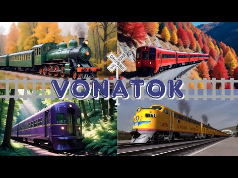 Vonatok -  Vonatos kvíz gyerekeknek. Gyertek és tanuljuk meg a színeket #vonatok #trains