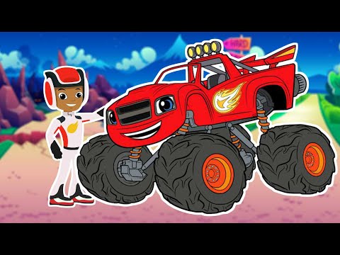 Monster Truck Friendship - Blaze and Red Monster Truck | Sad story Blaze Animation